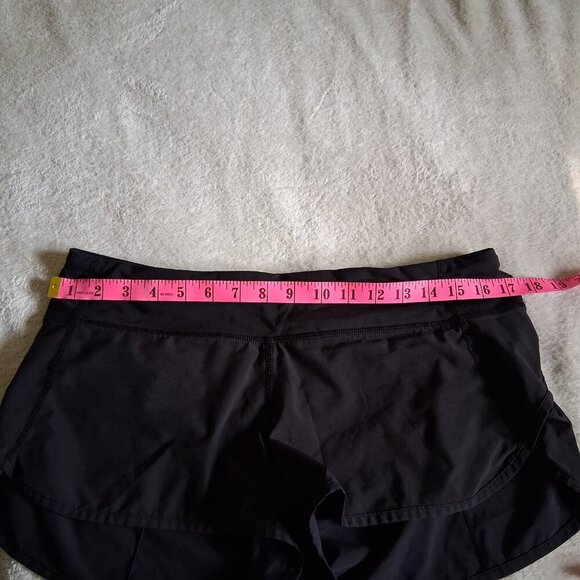 Lululemon Women's Size 8 Black Low Rise Speed Up Shorts - Picture 10 of 12